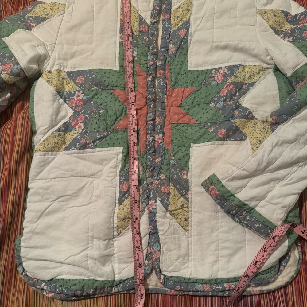 Vintage Handmade Cottage Core Quilt Jacket size small - Picture 5 of 11